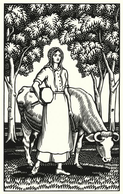 Illustration til Tess Of The DUrbervilles af Thomas Hardy (gravering) af Vivien Gribble