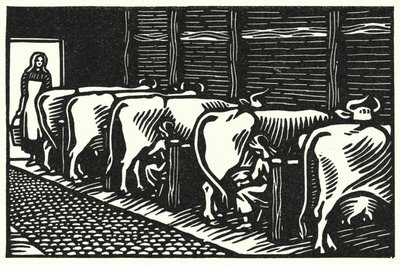 Illustration til Tess Of The DUrbervilles af Thomas Hardy (gravering) af Vivien Gribble