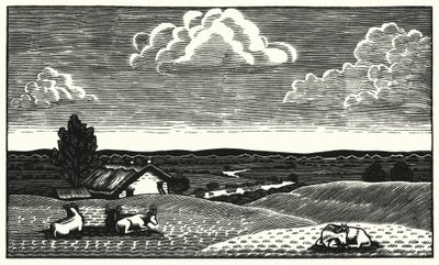 Illustration til Tess Of The DUrbervilles af Thomas Hardy (gravering) af Vivien Gribble