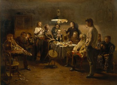 En selskabelig aften, 1875-1897 af Vladimir Egorovic Makovsky