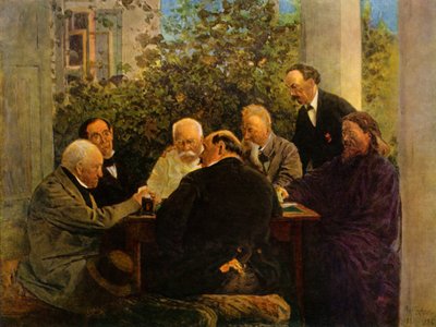 The Game of Cards, slutningen af det 19.-begyndelsen af det 20. århundrede, 1965. af Vladimir Egorovic Makovsky