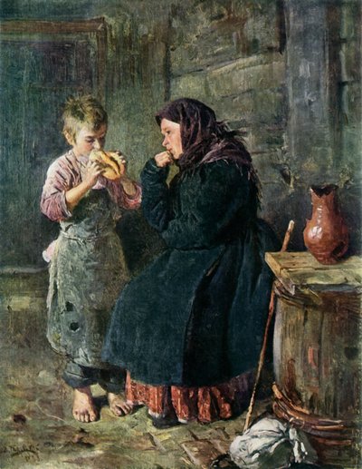Mødet mellem mor og søn, 1883, 1965. af Vladimir Egorovic Makovsky