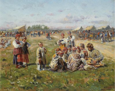 Landsbymessen, 1882 af Vladimir Egorovic Makovsky