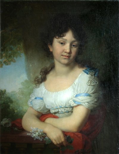 Portræt af grevinde Maria Alexeyevna Orlova-Denisova, 1801 af Vladimir Lukich Borovikovsky