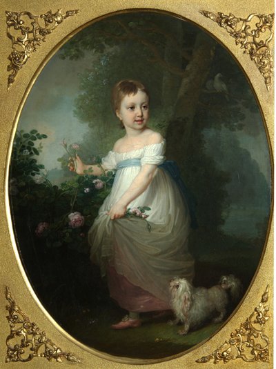 Portræt af Yelena Naryshkina som barn, begyndelsen af 1790