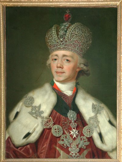 Portræt af kejser Paul I af Rusland 1754-1801, 1799-1800 af Vladimir Lukich Borovikovsky