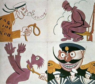 Karikatur mod den grundlovgivende forsamling af Vladimir Mayakovsky