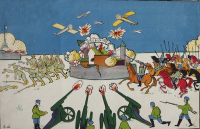 Åh, du tysker!... Plakat, 1914 af Vladimir Mayakovsky
