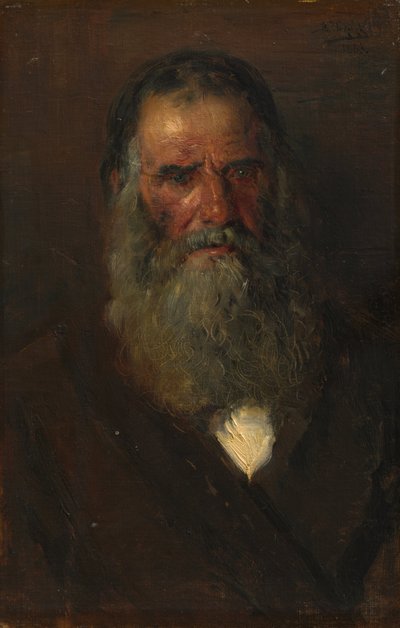 Studie af en gammel mands hoved af Vladimir Yegorovich Makovski
