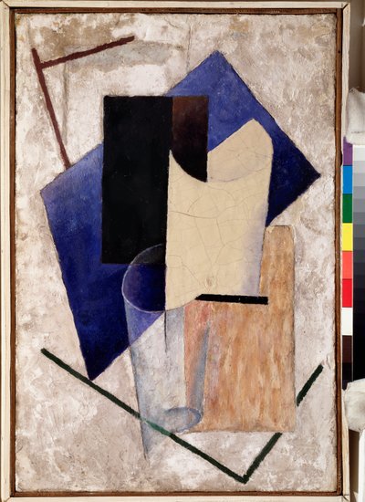 Nature morte (Stilleben), ca. 1920 (olie på træ) af Vladislav Maximilianovich Strzheminsky