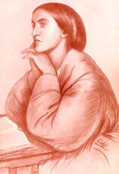 Christina Georgina Rossetti, engelsk digter, 1912. af WA Mansell