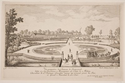 Vue perspective du Chateau de Bregentved af W.A. Müller