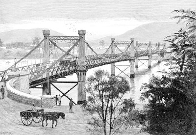 The Bridge, Rockhampton, Queensland, Australien, 1886 af WC Fitler