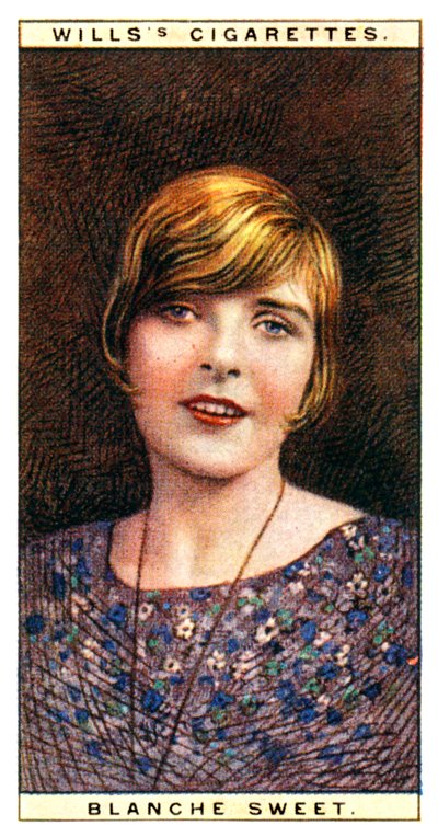 Blanche Sweet 1896-1986, amerikansk skuespillerinde, 1928. af WD and HO Wills