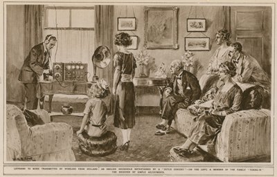Lytte til musik, der transmitteres trådløst fra Holland af W.R.S. Stott
