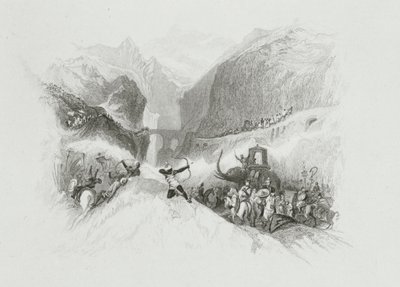 Hannibal (247-183 f.Kr.) Passerer Alperne af W.R. Smith