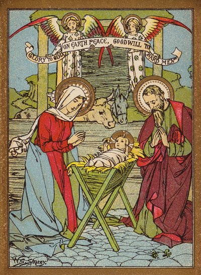 Vor Herres fødsel (farvelitografi) af W.S. Stacey