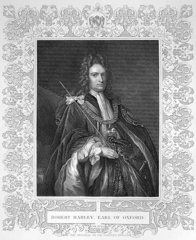 Portræt af Robert Harley, Earl of Oxford af W.T. Mote