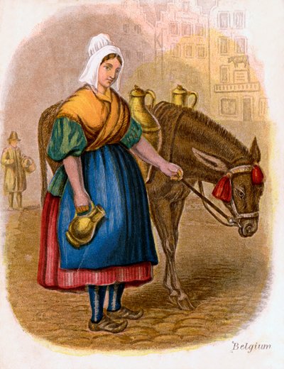 Belgisk mælkekvinde, 1809. af W. Dickes