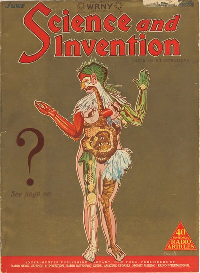 Forside af Science and Invention Magazine, juni 1927, 1927. af W. E. Reinicke