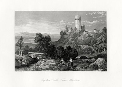 Eppstein Castle, Taunus-bjergene, Tyskland, 1800-tallet af W. Forrest