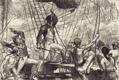 Søkamp (litho) af John Ward Dunsmore