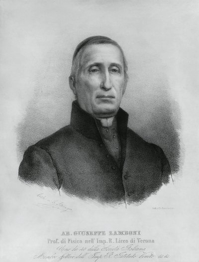 Portræt af Giuseppe Zamboni (1776-1846), italiensk katolsk præst og fysiker af John Ward Dunsmore