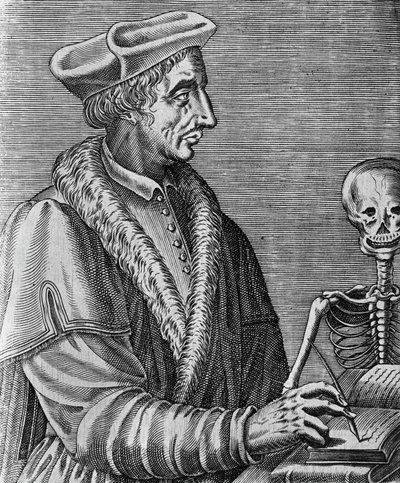 Portræt af Jean Francois Fernel (1497-1558), fransk læge, astronom og matematiker, gravering af Nicolas II de Larmessin (ca 1638-1694) af John Ward Dunsmore
