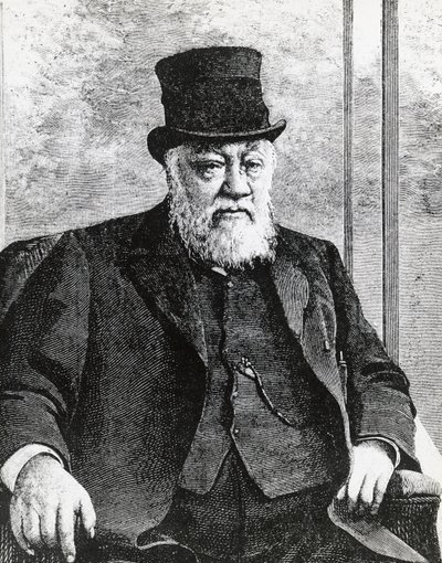 Portræt af Stephanus Johannes Paulus Kruger (1825-1904), præsident for Den Sydafrikanske Republik (eller Transvaal), ledede boerkrigen mod englænderne, gravering af John Ward Dunsmore