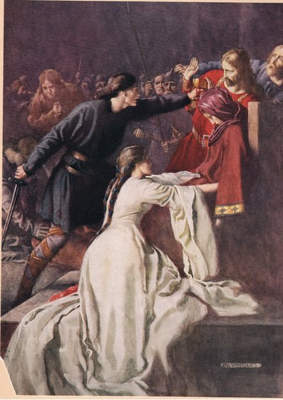 Hamlet tvinger kongen til at drikke gift, fra 
