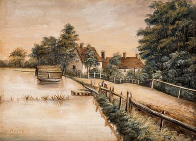 Longmoor Pool, Sutton Park, 1800-tallet. af W. Green