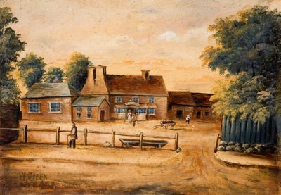 Waggon and Horses Inn, Handsworth, 1800-tallet. af W. Green