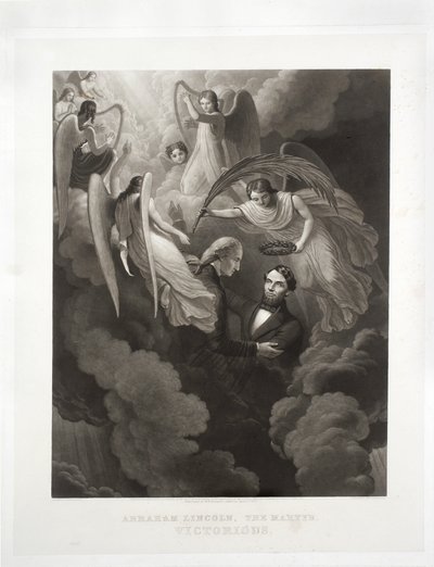 Abraham Lincoln, The Martyr, Victorious, graveret af John Sartain (1808-97), ca. 1866 af W. H. Hermans