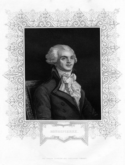 Maximilien Robespierre, en af lederne af den franske revolution, 1800-tallet af W H Moll
