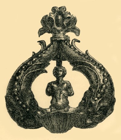 Dørhammer af bronze, c1550-1600, 1881. af W. Harbutt