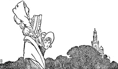 Karen og den gamle dame gik til kirken, c1930 af William Heath Robinson