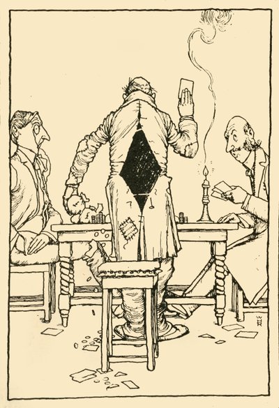 Vinderkortet på diamant-eset, 1910. af William Heath Robinson