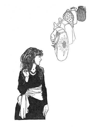 De bar spejlet fra sted til sted, c1930 af William Heath Robinson
