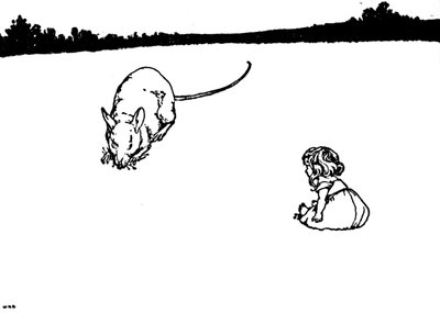Du stakkels lille ting! Sagde feltmusen, c1930 af William Heath Robinson