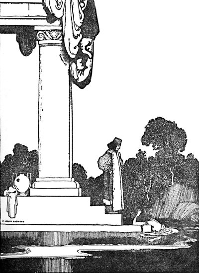 Da solen stod op, vågnede hun, c1930 af William Heath Robinson