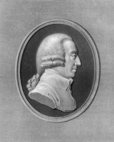 Adam Smith, skotsk filosof og økonom fra det 18. århundrede, 1836. af W. Holl