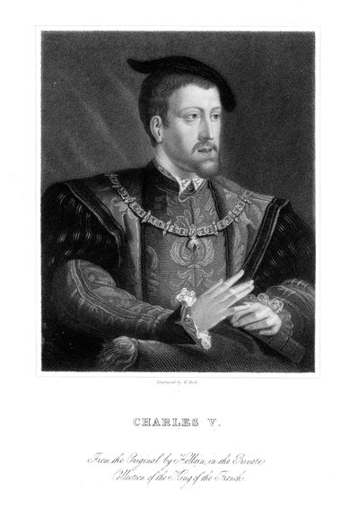 Charles V, konge af Spanien og hellig romersk kejser. af W. Holl