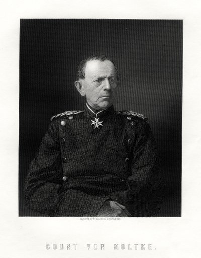 Grev von Moltke, 1800-1891, berømt tysk feltmarskal, 1800-tallet af W. Holl