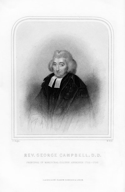 George Campbell, skotsk oplysningsfilosof, 1870. af W. Holl