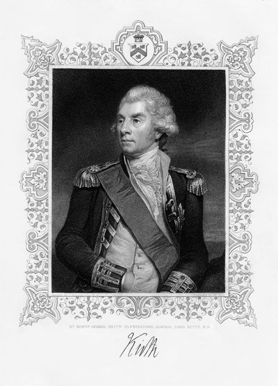 George Keith Elphinstone, 1. Viscount Keith, britisk admiral, 1800-tallet. af W. Holl