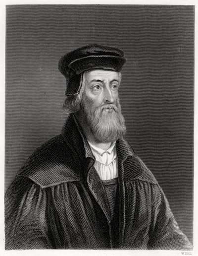 John Wycliffe, engelsk teolog, 1800-tallet af W. Holl