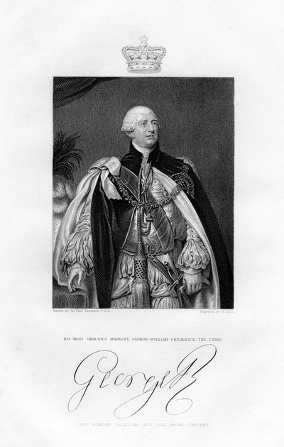 Kong George III af Storbritannien, 1800-tallet. af W. Holl