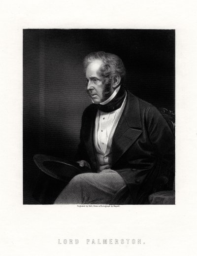 Lord Palmerston, britisk premierminister, 1800-tallet. af W. Holl