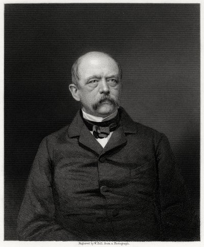 Otto von Bismarck, tysk statsmand, 1800-tallet af W. Holl