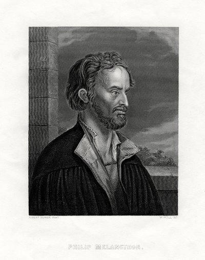 Philipp Melanchthon Tysk teolog og forfatter af den protestantiske reformation, 1800-tallet. af W. Holl